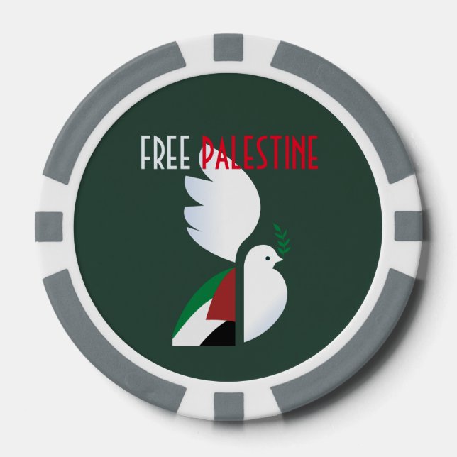 Free Palestine Poker Chips – Political Statement  (Front)