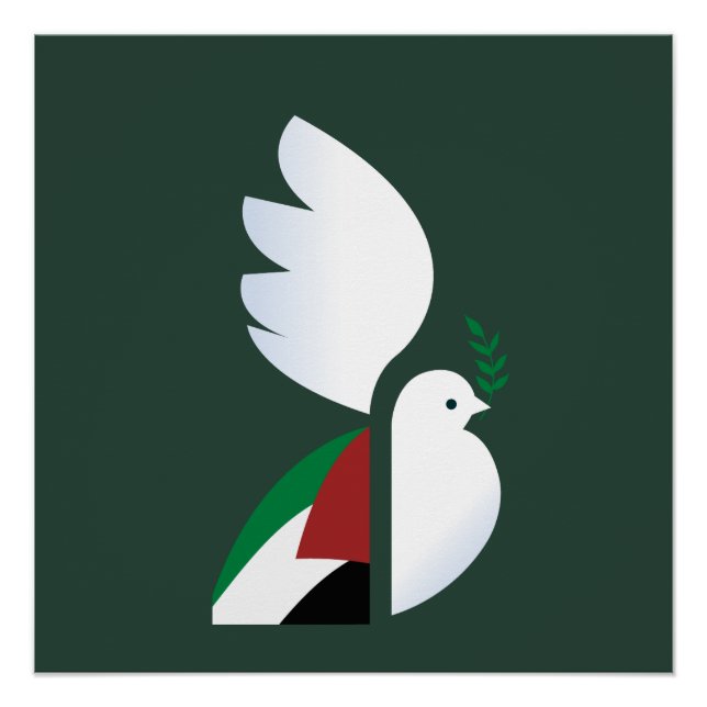 Free Palestine Poster – Political Protest Art (Front)