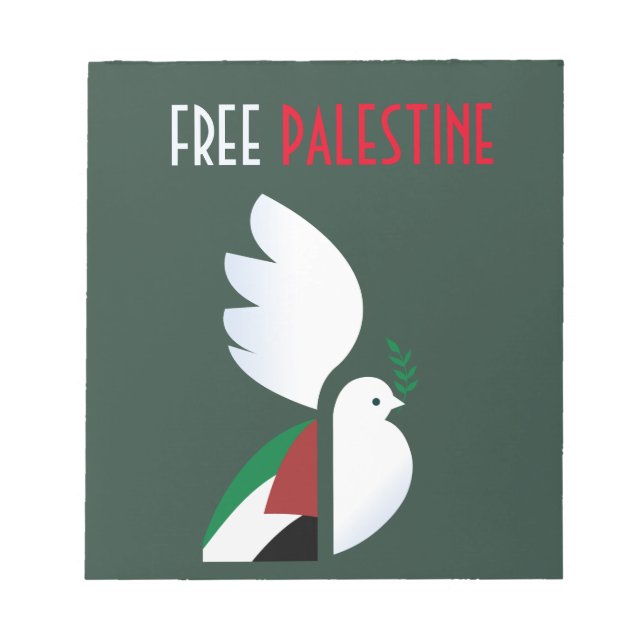 Free Palestine – Pro-Palestine Office Supplies Notepad (Front)