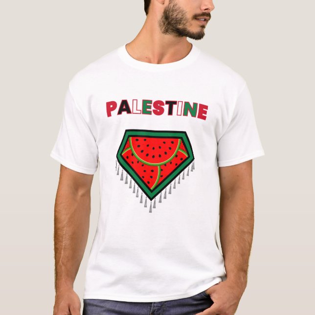 Free Palestine Protest T-Shirt - Watermelon Tee (Front)