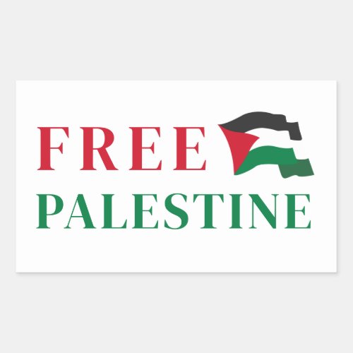 free palestine Rectangular Sticker
