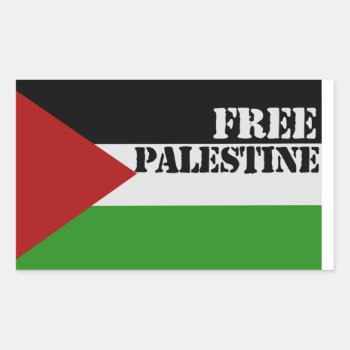 Free Palestine Rectangular Sticker by BoogieMonst at Zazzle