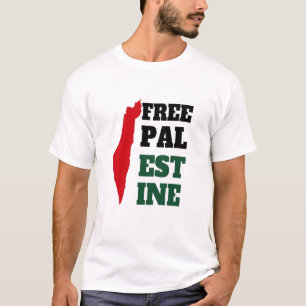 Free Palestine,red black and green,Palestine's map T-Shirt