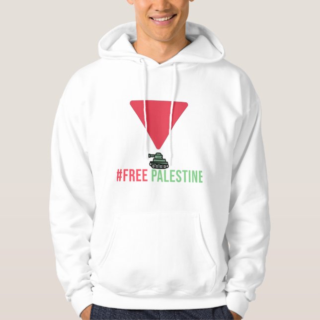 Free Palestine | Red Triangle Hoodie (Front)