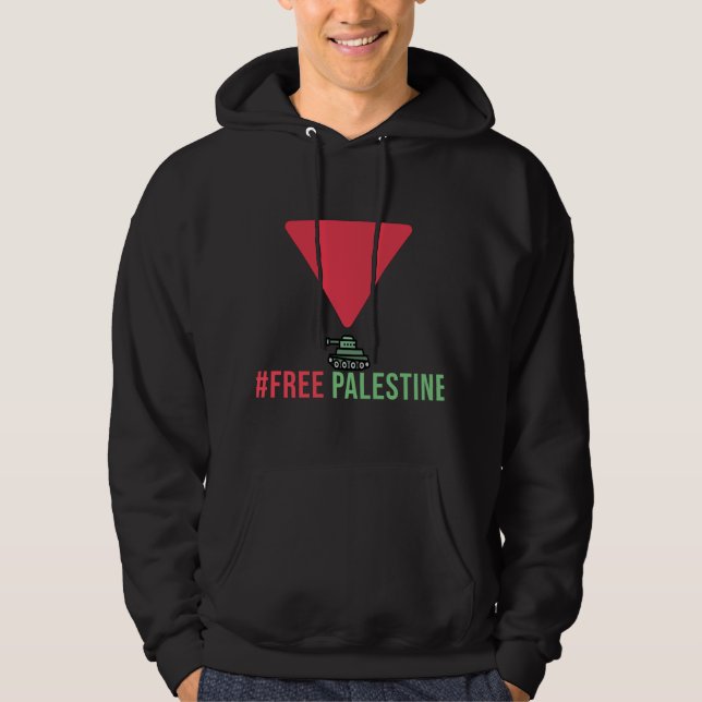 Free Palestine | Red Triangle Hoodie (Front)