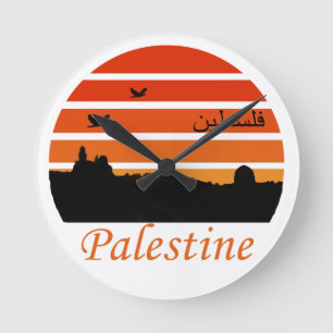 free palestine round clock