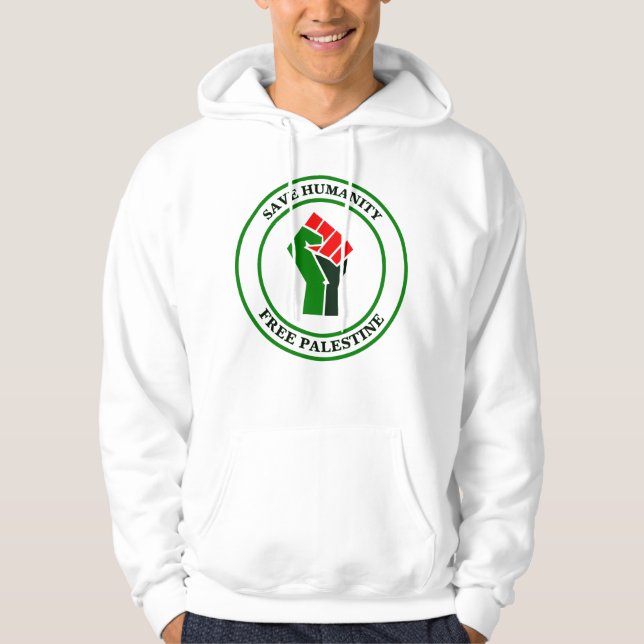 Free Palestine,  Save Humanity, Solidarity T-Shirt Hoodie (Front)