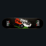 Free Palestine Skateboard Deck<br><div class="desc">Free Palestine with closed fist. From River to sea,  Palestine shall be free.</div>