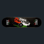 Free Palestine Skateboard Deck<br><div class="desc">Free Palestine with closed fist. From River to sea, Palestine shall be free.</div>