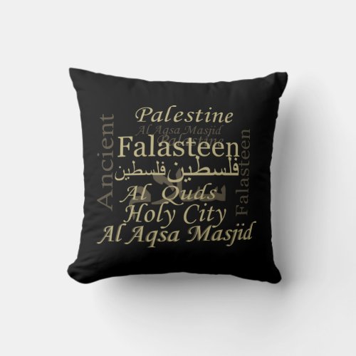 free palestine solidarity support freedom throw pillow