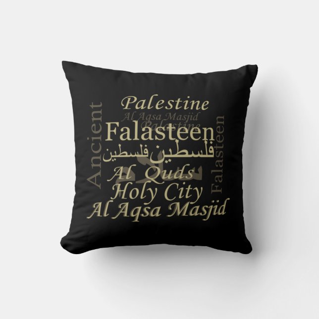 free palestine solidarity support freedom throw pillow (Front)