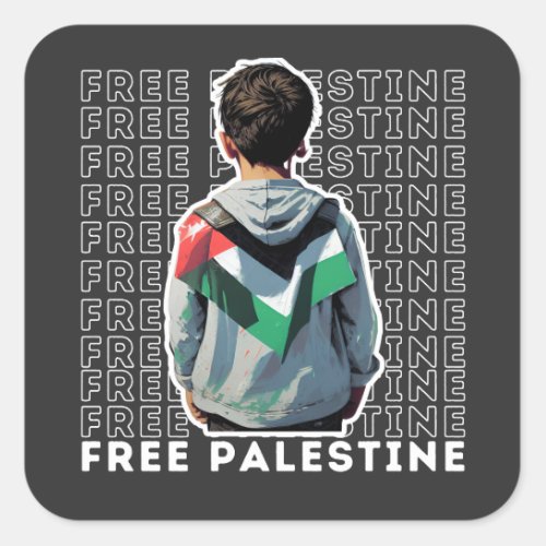 FREE PALESTINE SQUARE STICKER