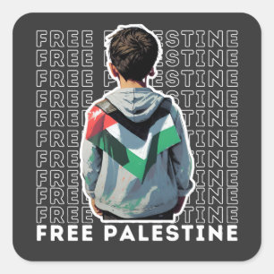 FREE PALESTINE SQUARE STICKER