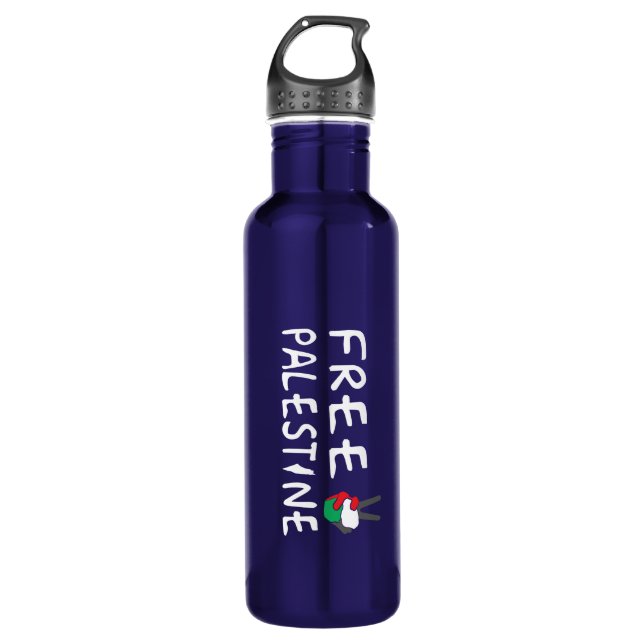Free Palestine Stainless Steel Water Bottle (Front)