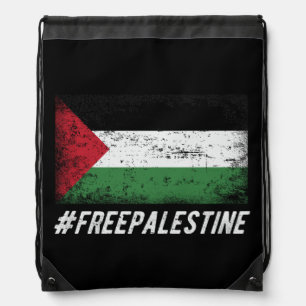 Free Palestine Stand with Palestine Drawstring Bag