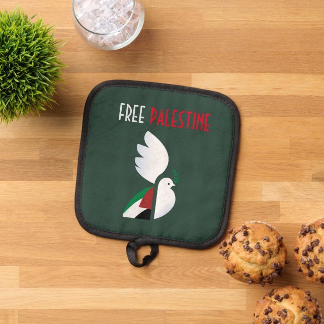Free Palestine Statement Pot Holder – Activist (Top Down)