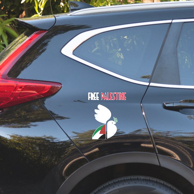 Free Palestine Sticker – Political Solidarity  (Car Side)