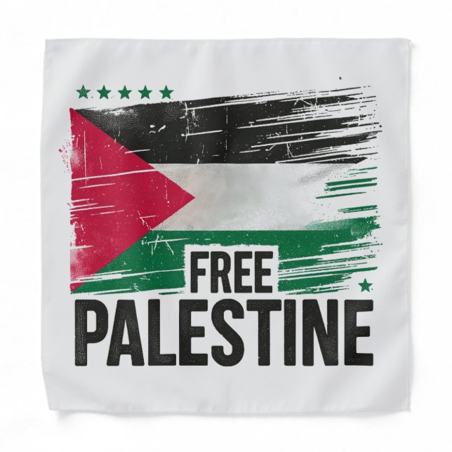 Free Palestine Support Palestine Bandana (Front)