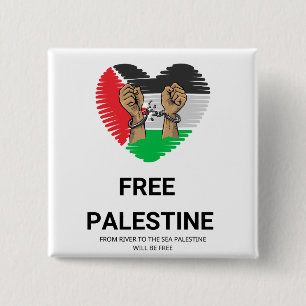 Free Palestine text Button