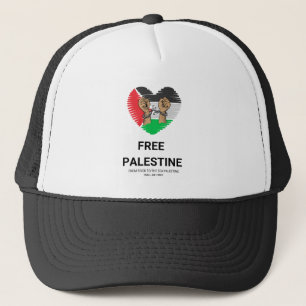 Free Palestine text Trucker Hat