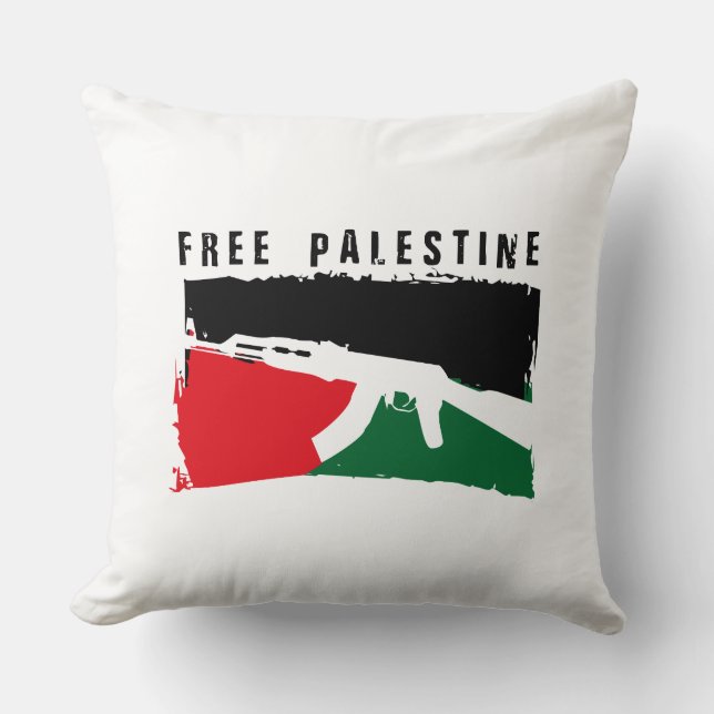 Free Palestine Throw Pillow (Front)