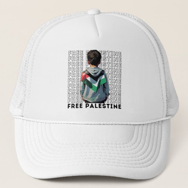 FREE PALESTINE  TRUCKER HAT (Front)