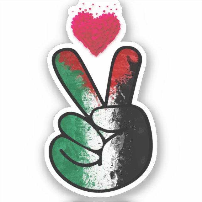 Free Palestine v3 Sticker (Front)