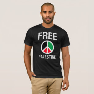 Free Palestine Vintage Peace Sign Gaza Freedom T-Shirt