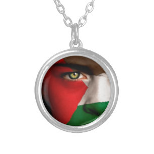 Free Palestine- Viva Palestina Silver Plated Necklace