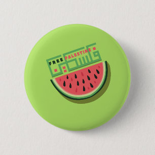 FREE PALESTINE WATERMELON BUTTON