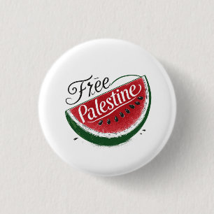 free Palestine Watermelon Button