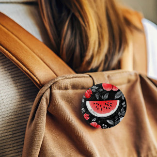 Free Palestine Watermelon Button