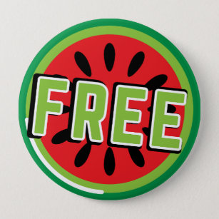 Free Palestine watermelon- Freedom for Palestinian Button