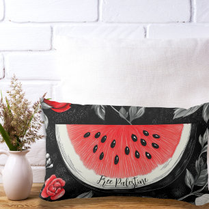 Free Palestine Watermelon Lumbar Pillow