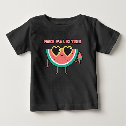 free palestine Watermelon Palestine cute colorful  Baby T_Shirt