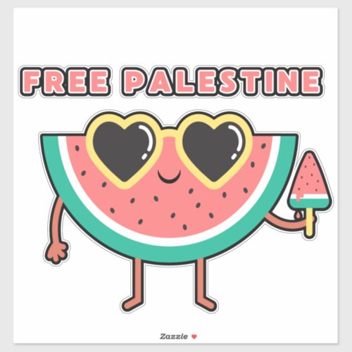 free palestine Watermelon Palestine cute colorful  Sticker