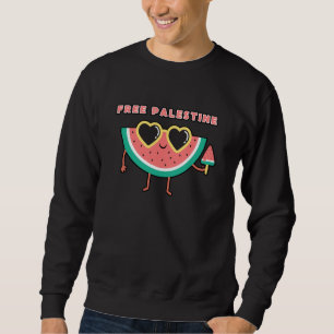 free palestine Watermelon Palestine cute colorful  Sweatshirt