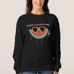 free palestine Watermelon Palestine cute colorful  Sweatshirt