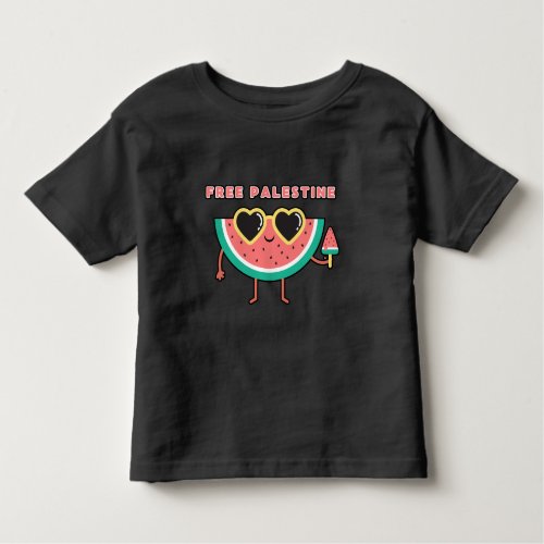 free palestine Watermelon Palestine cute colorful  Toddler T_shirt