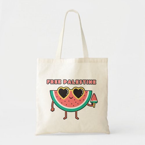 free palestine Watermelon Palestine cute colorful  Tote Bag