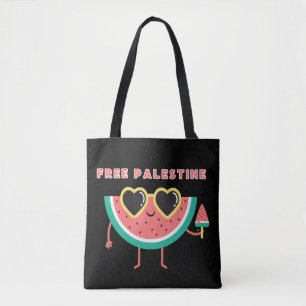 free palestine Watermelon Palestine cute colorful  Tote Bag