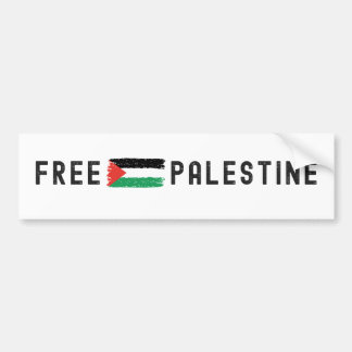 FREE PALESTINE white Bumper Sticker