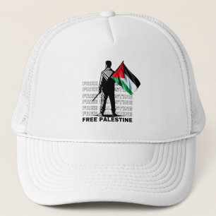 FREE PALESTINE WHITE Trucker Hat