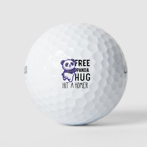 Free Panda Hugs Hit A Homer Panda Lovers Gifts Golf Balls