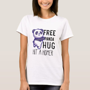 Free Panda Hugs Hit A Homer Panda Lovers Gifts T-Shirt