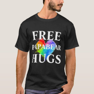 Free PapaBear Hugs Dark Color T Shirt