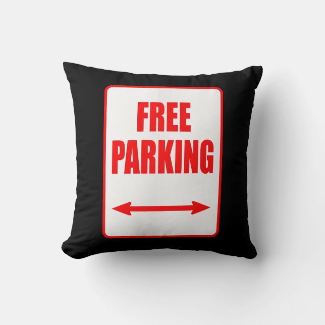 Free Parking Sign Premium Couch Pillow (Front)