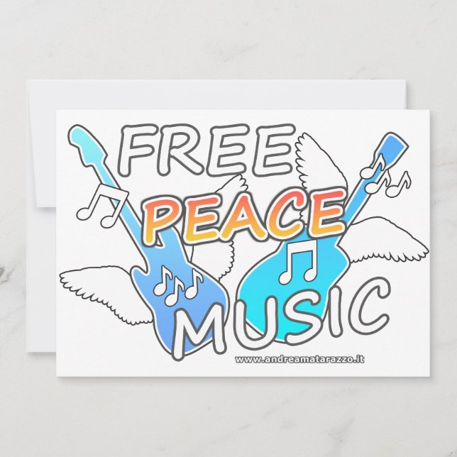 Free Peace Music  Card (Front)