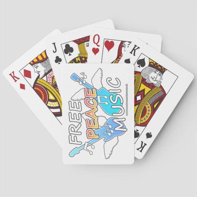 Free Peace Music  Poker Cards (Back)