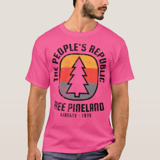 Free Pineland Retro Camping Badge T-Shirt